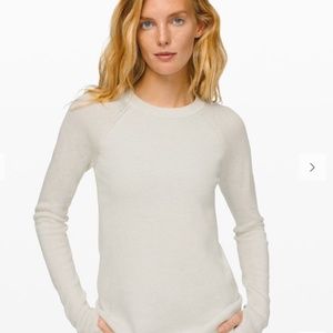 Lululemon Light Merino Wool Sweater Heathered Light Ivory
